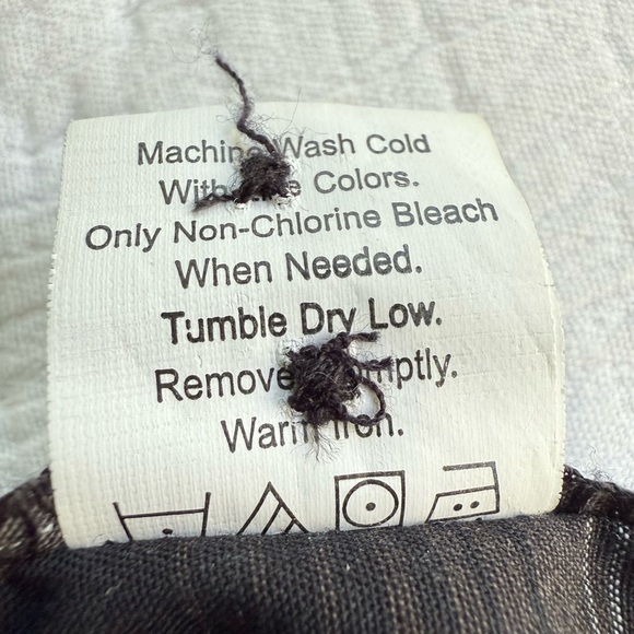 Burnside Men’s Plaid Button-Down Shirt Long Sleeve Western Black Gray - Picture 8 of 10